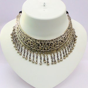 Traditional Design Sterling Silver Necklace choker Silver Handmade jewelley Haar