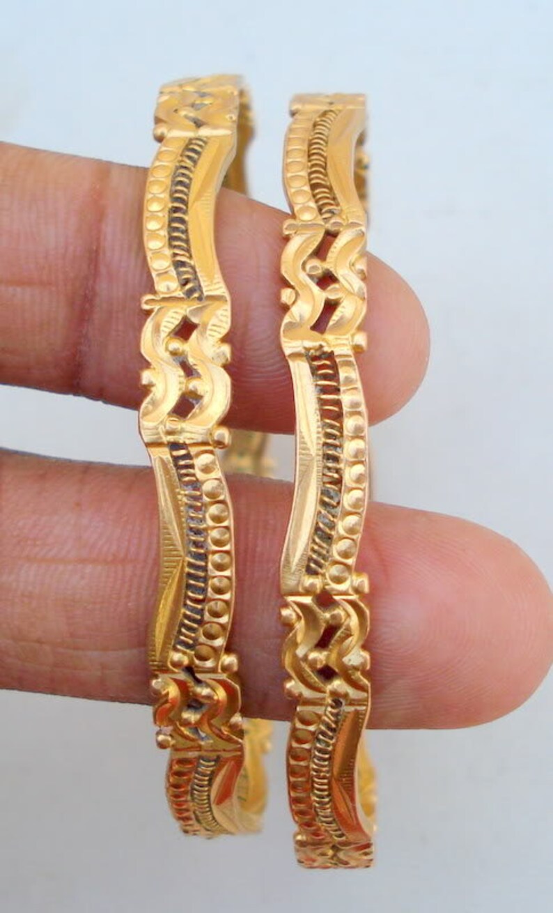 21kt Gold Bangle Bracelet Vintage Antique Handmade Gold Bangle Etsy