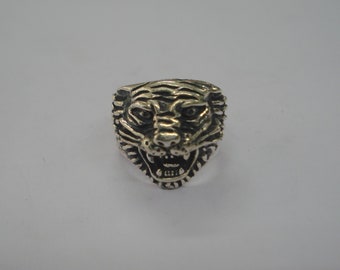Ethnic Sterling Silver Ring Tiger Ring Handmade Silver Ring