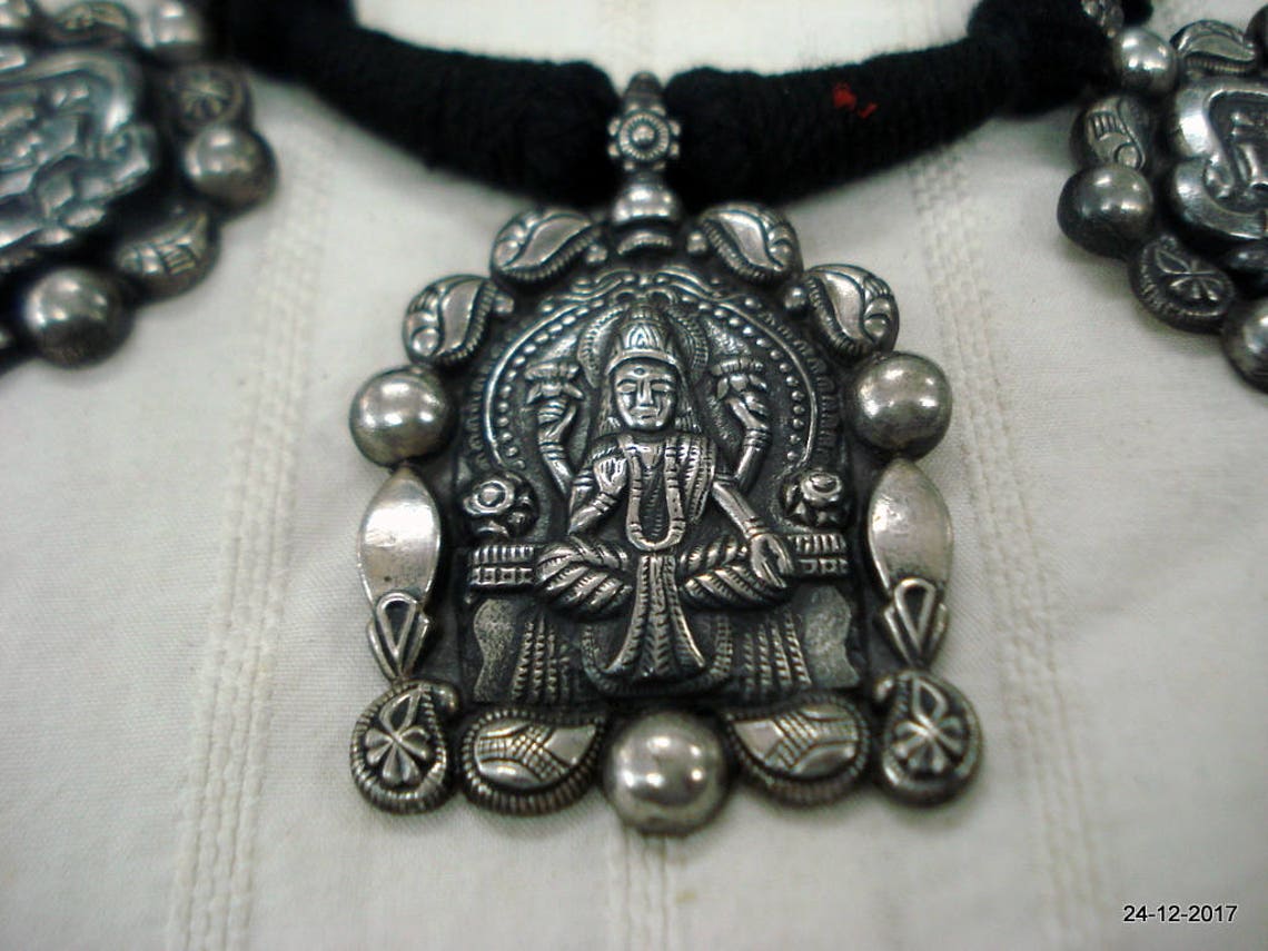 Ethnic sterling silver pendant necklace hindu god vishnu & Etsy