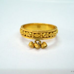 22kt gold ring band ring handmade gold ring traditional jewelry