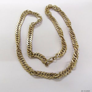 Traditional Antique Tribal Old Silver Cuban Chain Necklace Handmade Jewellery