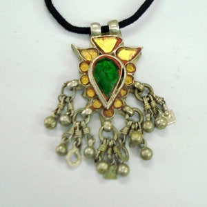 vintage necklace antique pendant necklace tribal old silver necklace traditional