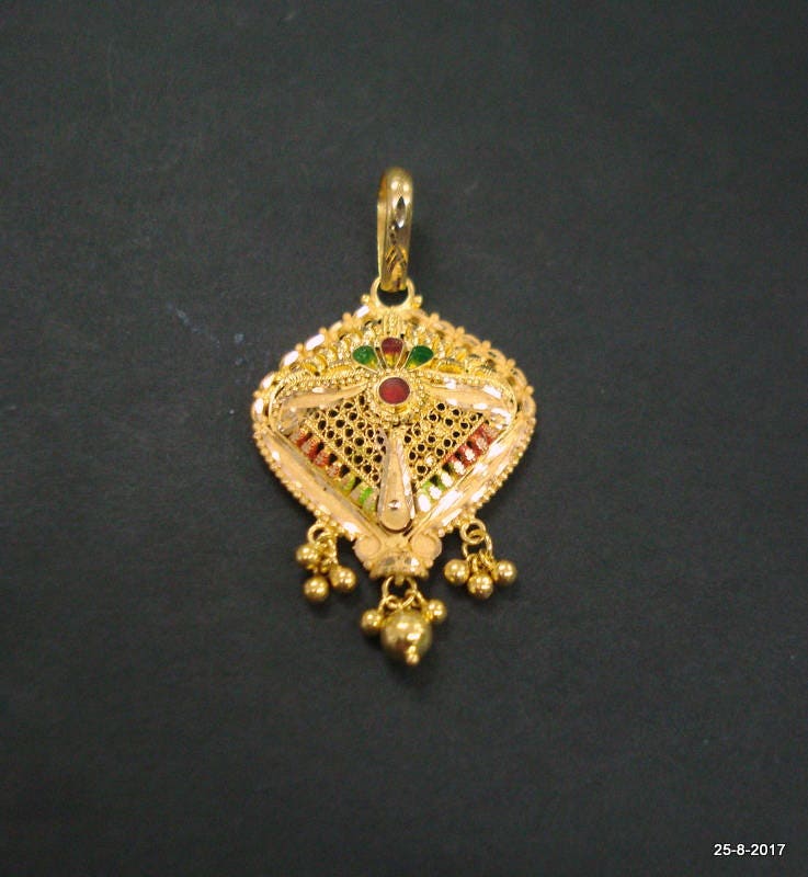 Traditional Design 22kt Gold Pendant 
