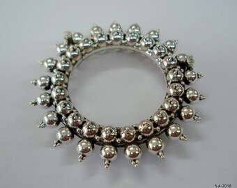 Sterling Silver Bangle Bracelet Cuff Handmade Jewellery Spiked Design