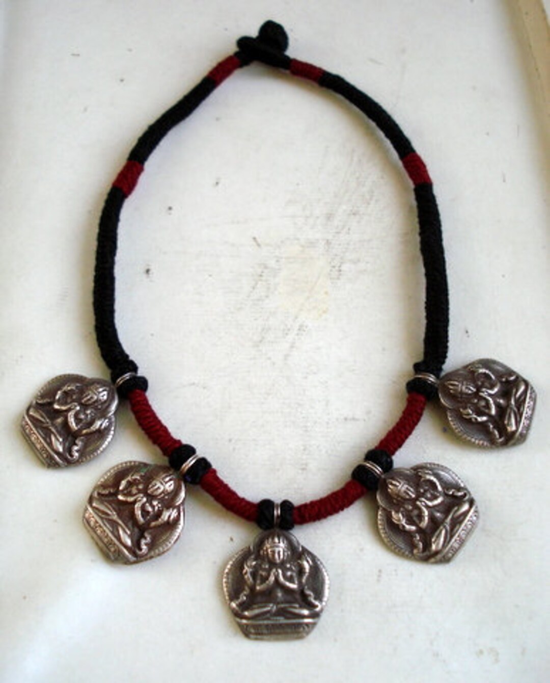 Sterling Silver Pendant Necklace Hindu God Vishnu Handmade Jewelry Etsy