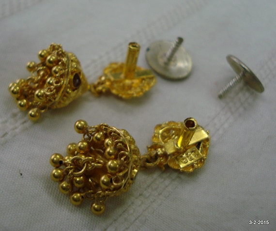 Latest 2 Gram Gold Earring Floral Dangler Collections ER3643