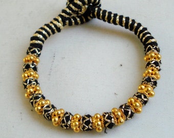 sterling silver gold vermeil gold gilded silver beads bracelet bangle cuff