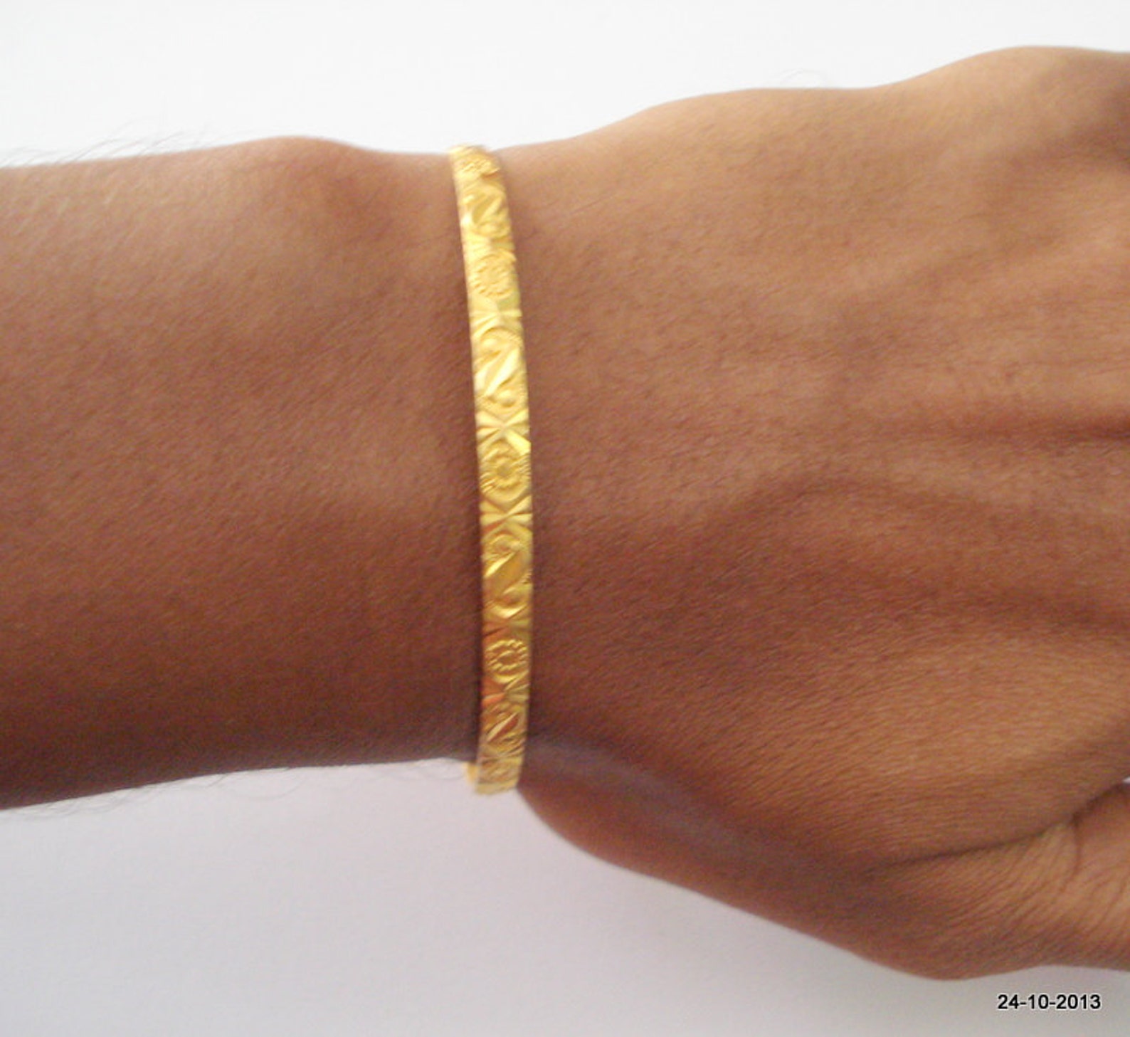22k Gold Bangle Bracelet Chudi Handmade Jewelry Rajasthan Etsy