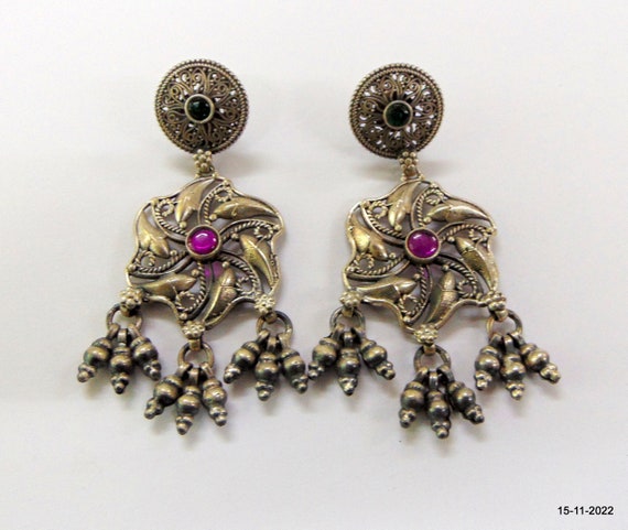 Traditional Design sterling silver colour stones … - image 1