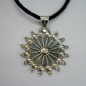 Traditional Design Sterling Silver Pendant Necklace handmade traditional jewelry