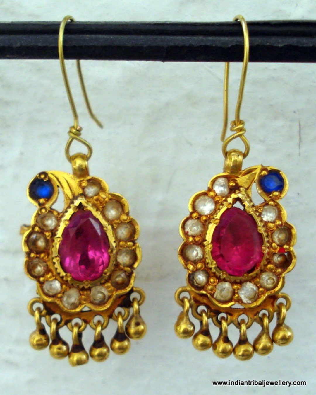 22k Gold Earrings Earplug Vintage Antique Tribal Old Etsy