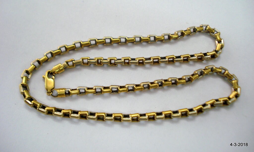 Vintage Antique 18kt Gold Chain Necklace Handmade Jewelry Etsy