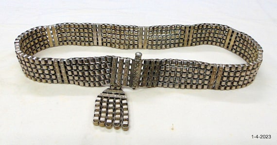 vintage antique ethnic old silver belt belly chain hip chain body chain jewelry