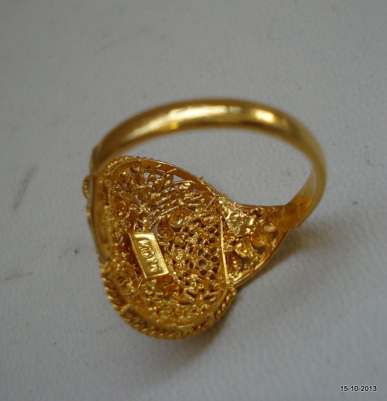 20k Gold Ring Handmade Jewelry Traditional Design