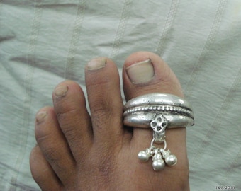 vintage toe ring antique toe ring tribal old silver big toe ring gypsy jewelry