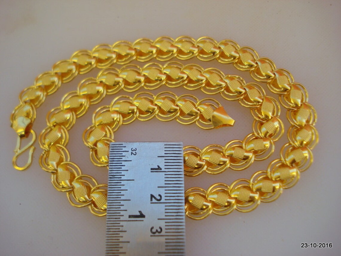 Traditional Design 20kt Gold Chain Necklace Handmade Gold Etsy