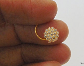 18kt guld näsa stud näsring näsnål kroppspiercing smycken för kvinnor flickor