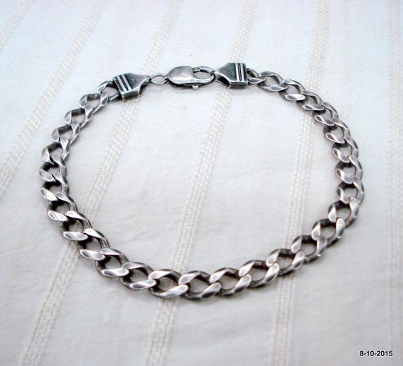 Vintage Antique Old Sterling Silver Bracelet Cuff Silver Jewellery