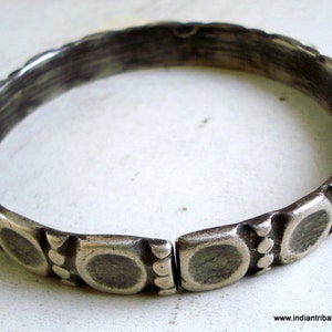 vintage antique ethnic tribal old silver cuff bracelet bangle rajasthan india