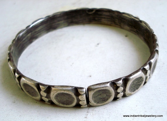 Vintage Rajasthani Sterling Silver Carved Bracelet Vintage Rajasthani Sterling Silver Carved Bracelet