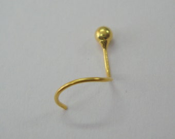 18kt traditional design gold nose stud nosepin rajasthan india