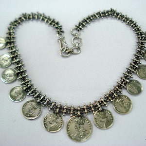 Traditional Design Sterling Silver Necklace coin necklace handmade jewellery