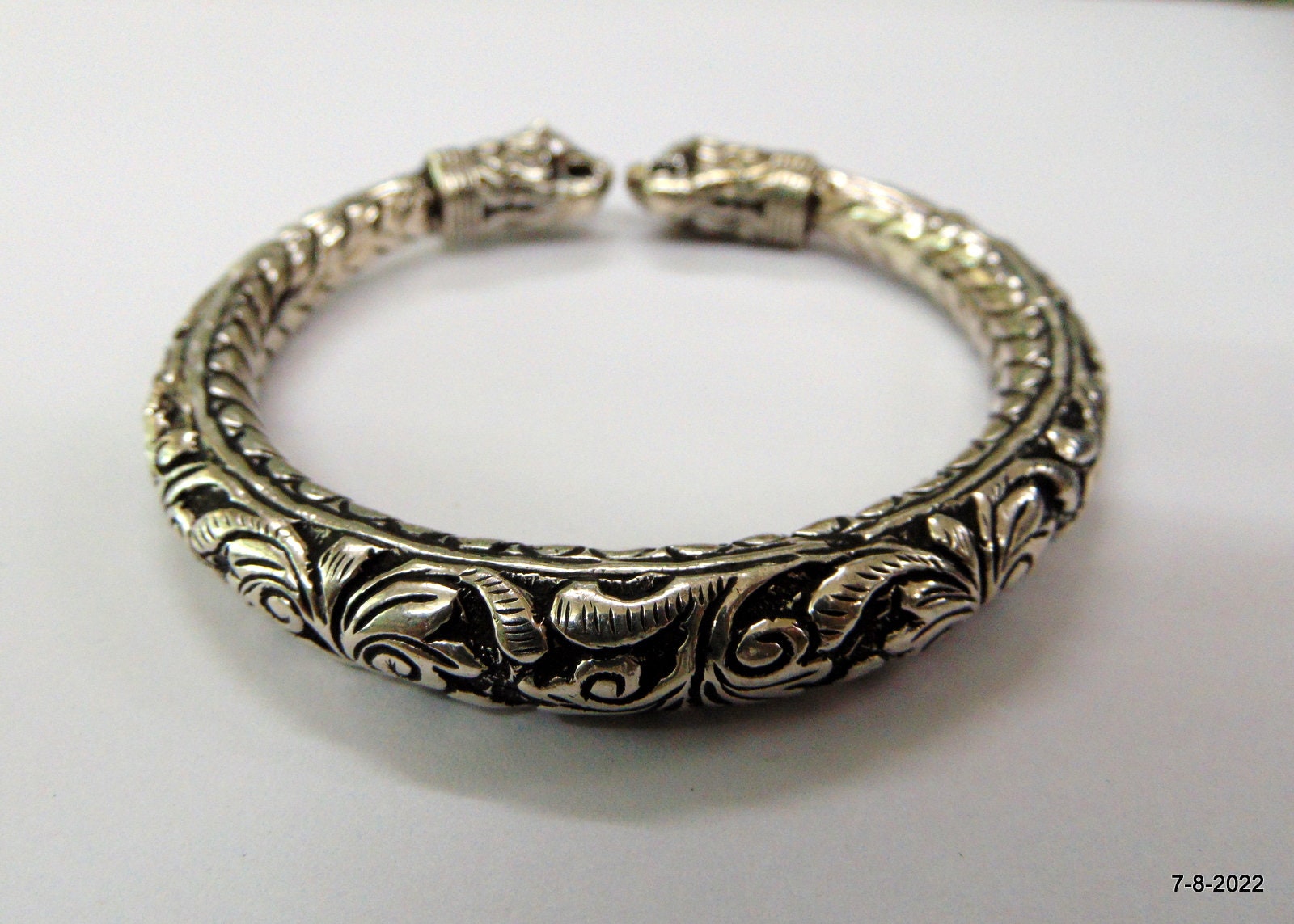 Antique Art Nouveau C & H Co Sterling Silver Ornate Floral