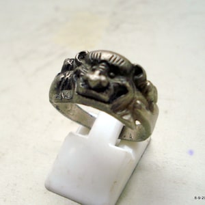 rare ancient antque lion head ring rajasthan india