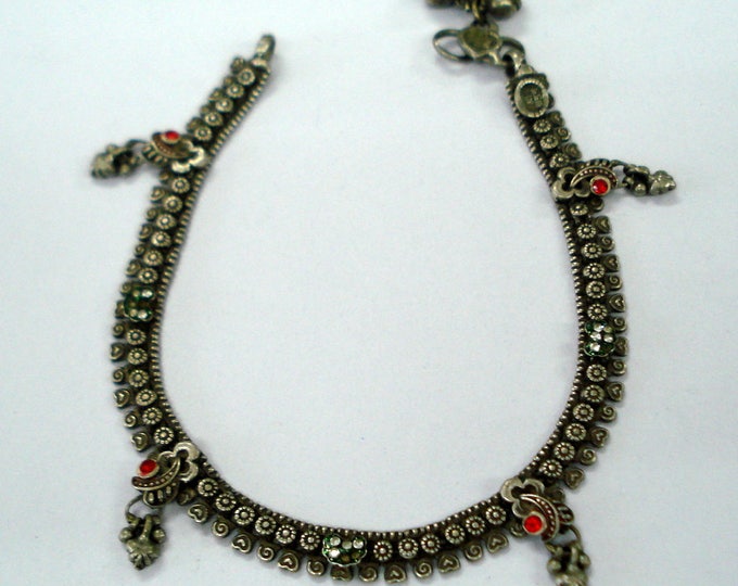 Vintage Anklet Antique Anklet Tribal Old Silver Anklet Feet Etsy