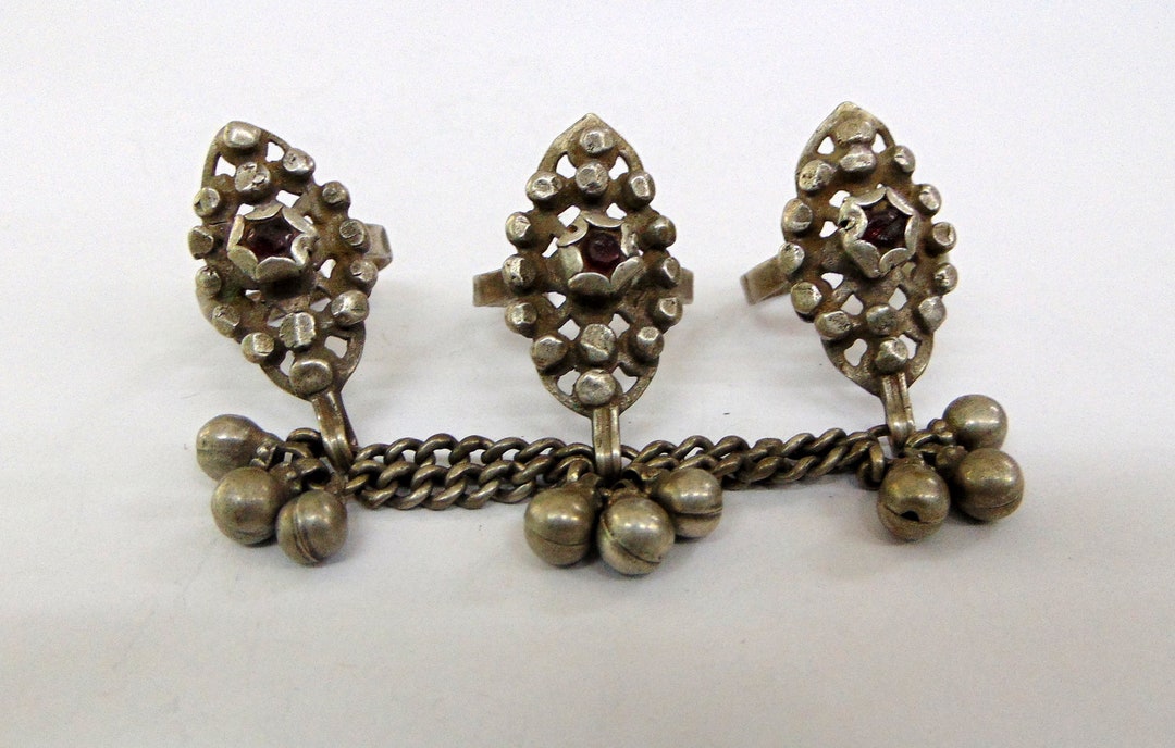 Vintage Antique Toe Ring Ethnic Tribal Old Pair Belly Dance Jewellery