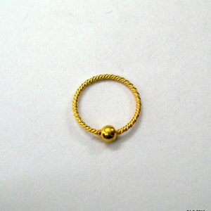 18kt gold nose ring gold hoop nose ring nose stud nose ornament