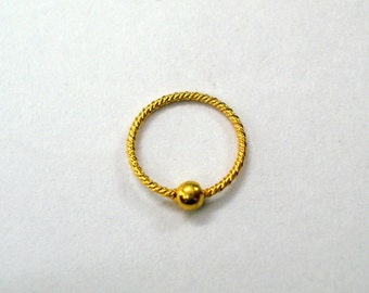 18kt gold nose ring gold hoop nose ring nose stud nose ornament