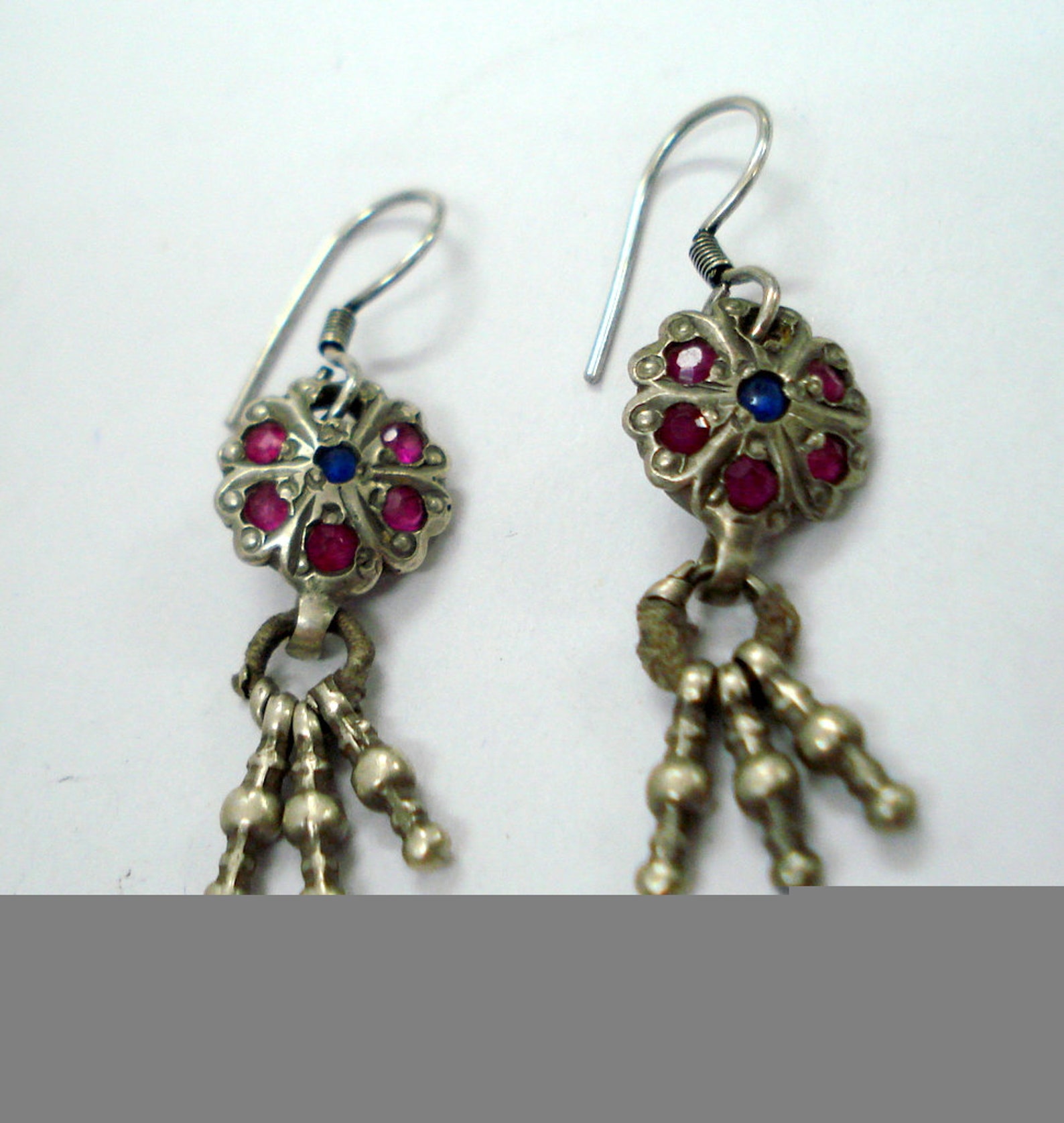 Pure Silver Antique Tribal Earrings main image 1
