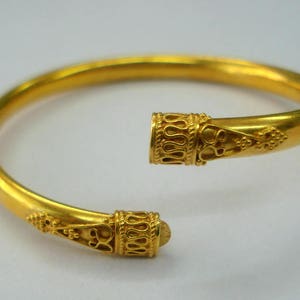 Ethnic Design 22kt Gold Bangle Bracelet Cuff Handmade Gold Jewelry - Etsy