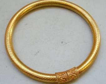 Traditional design gold gilded silver Bracelet or Bangle rajasthan india