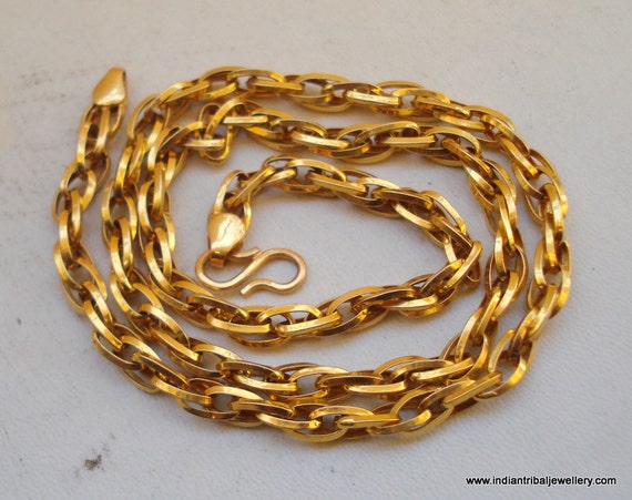 Capilla Barry diccionario Diseño tradicional 20k oro cadena collar rajasthan india - Etsy España