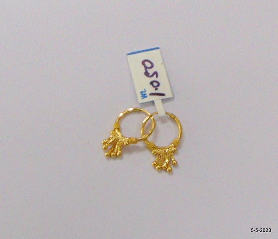 Simple Gold Earrings Designs 2023 | gold earrings new design 2023 - YouTube