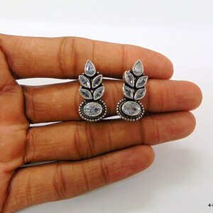 Fabulous Design sterling silver colour stones handmade earrings earstud