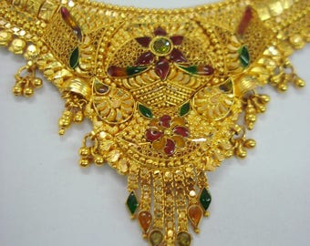 20kt Gold Necklace Choker Handmade Gold 