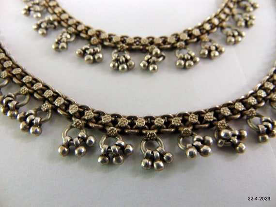 Vintage Antique Ethnic Tribal Silver Anklet Chain… - image 3