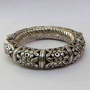 925 Sterling Silber Armband Armreif Manschette traditionelle punziert handgemachter Schmuck