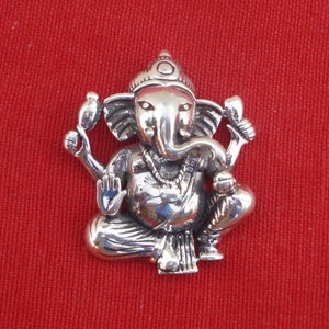 92.5% sterling silver pendant necklace hindu god ganesha gift