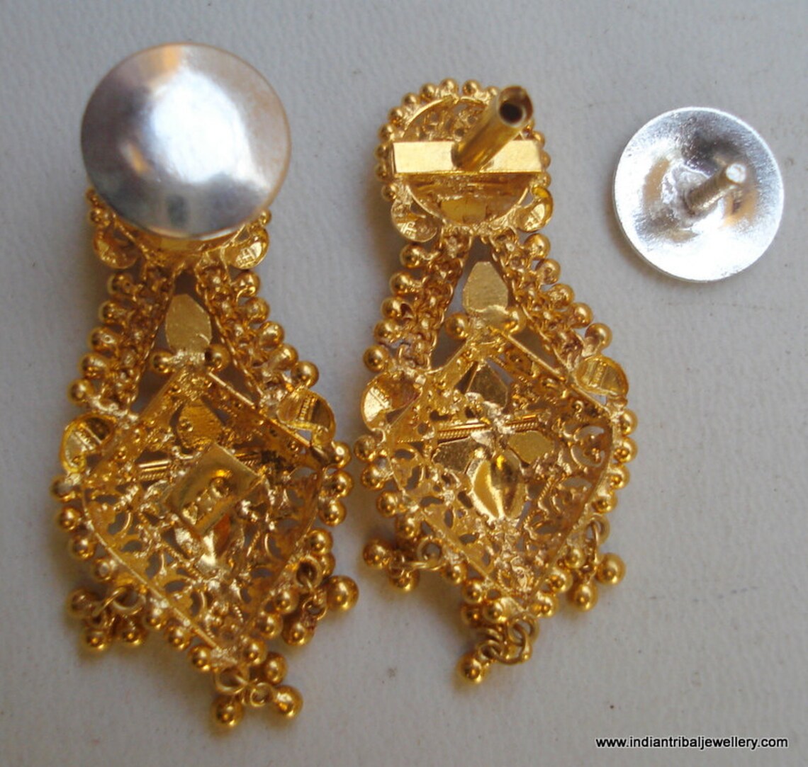 Ethnic 20k gold earrings handmade jewelry from rajasthan india Etsy