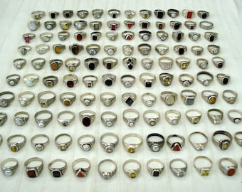 Antike Ringe 120pc Vintage Antik Stammes alte Silber Ringe Großhandel alte Ringe