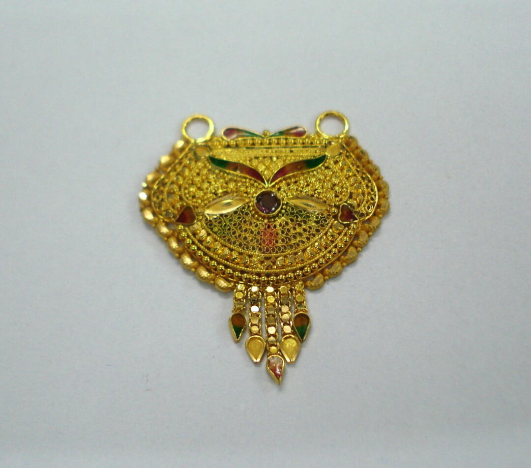 Vintage 20kt Gold Pendant Necklace Handmade Traditional - Etsy