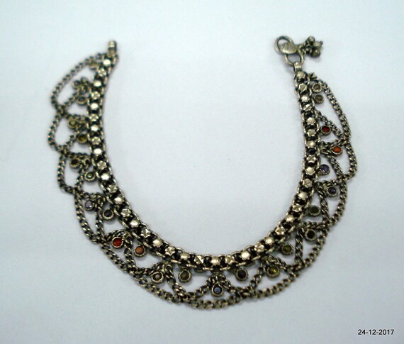 vintage anklet antique anklet tribal old silver an