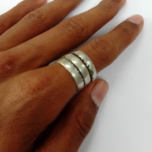 vintage antique ethnic tribal old silver ring coil ring traditional jewellery