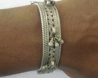 Vintage alte Silber Armreif Armband Antik Stammes-Bauchtanz Schmuck