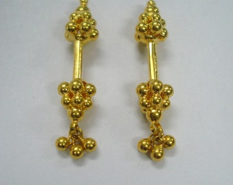 ethnic 18kt gold earrings upper ear earrings barbells piercing jewellry india Piercing